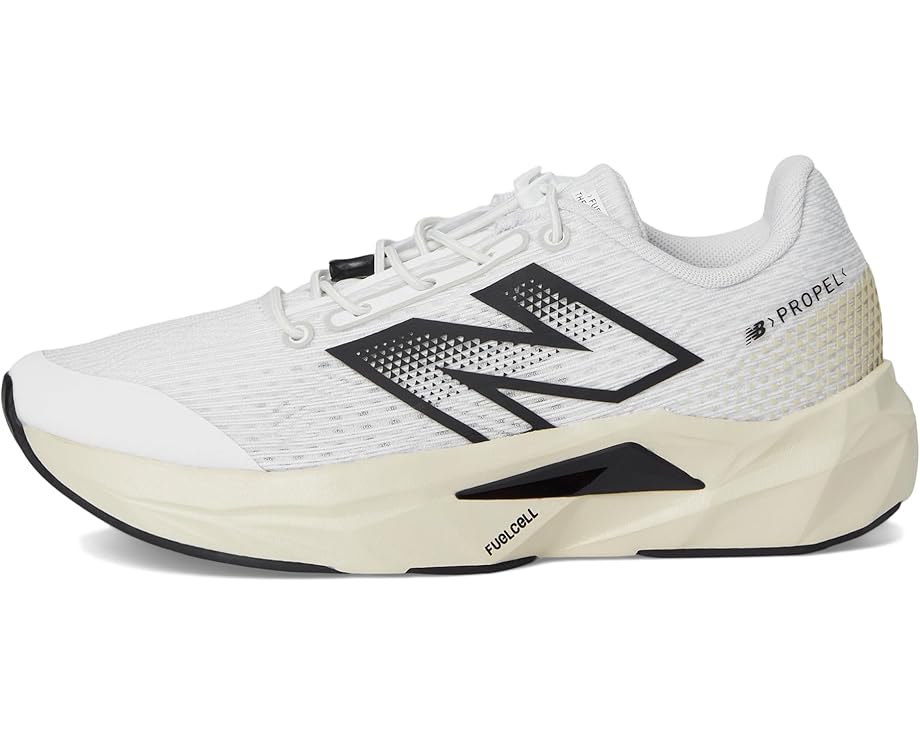Кроссовки New Balance Kids Fuelcell Propel v5 Bungee, цвет White/Black/Linen — фото 4