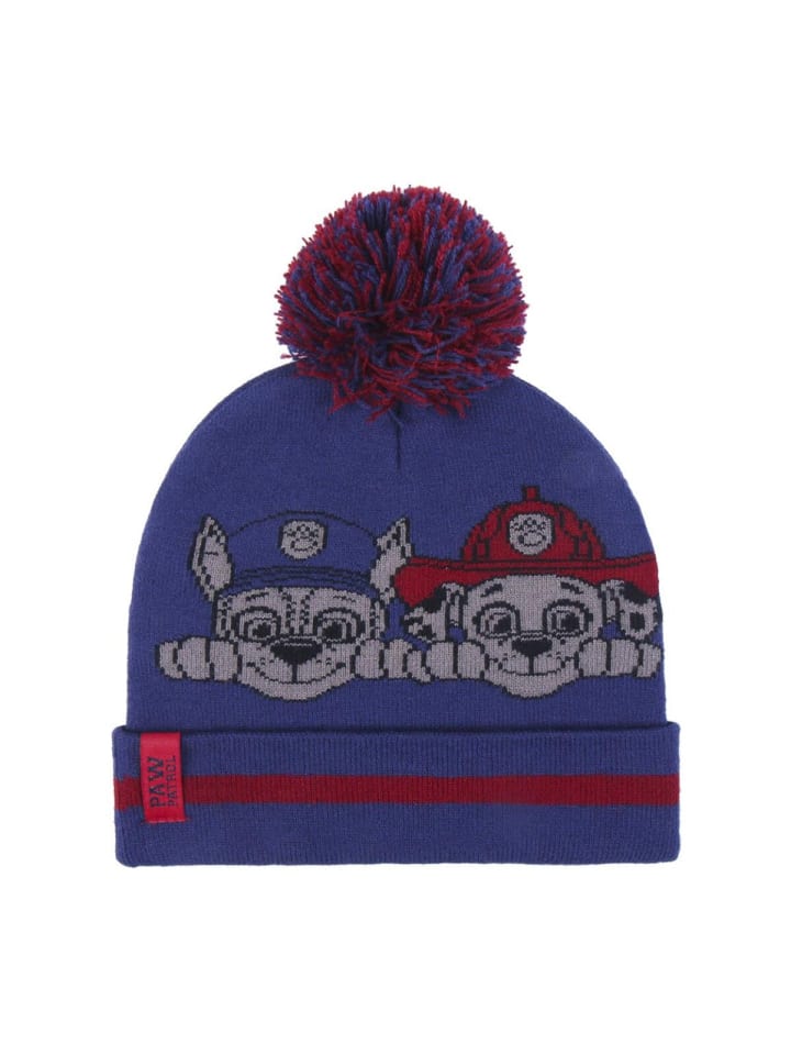 

Paw Patrol Детская зимняя шапка, вязаная шапочка, зимний аксессуар для мальчиков и девочек синего цвета