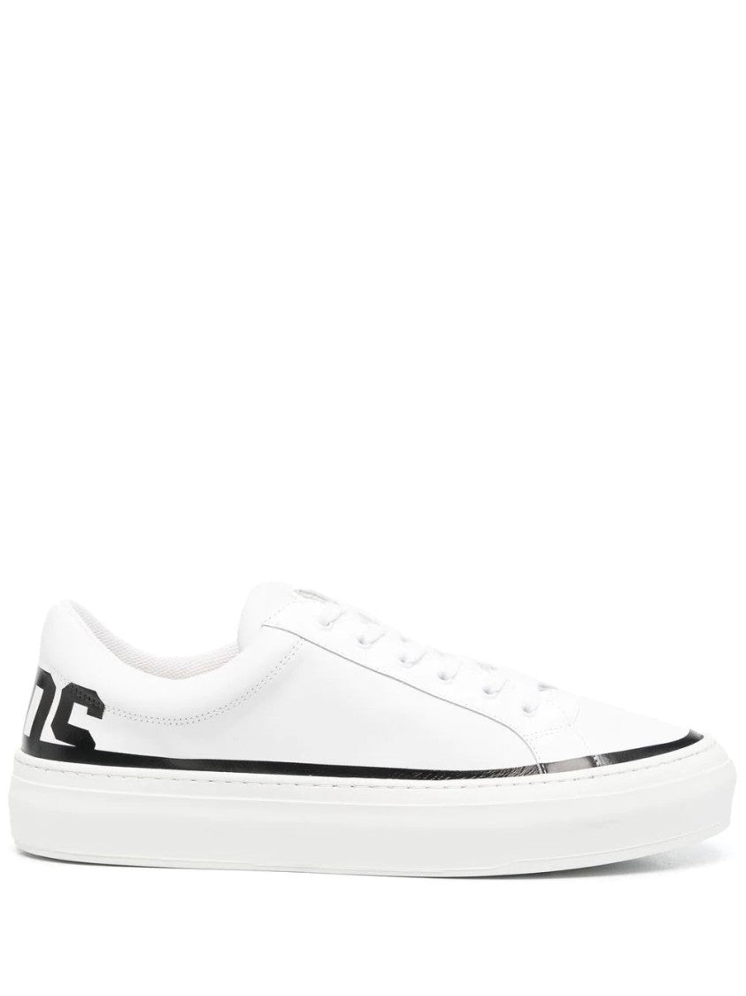 

Кроссовки с кожаным логотипом GCDS, белый