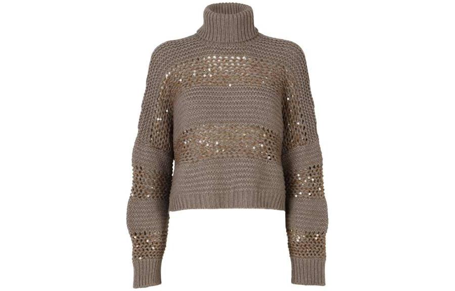 

Brunello Cucinelli Кашемировый свитер женский коричневый