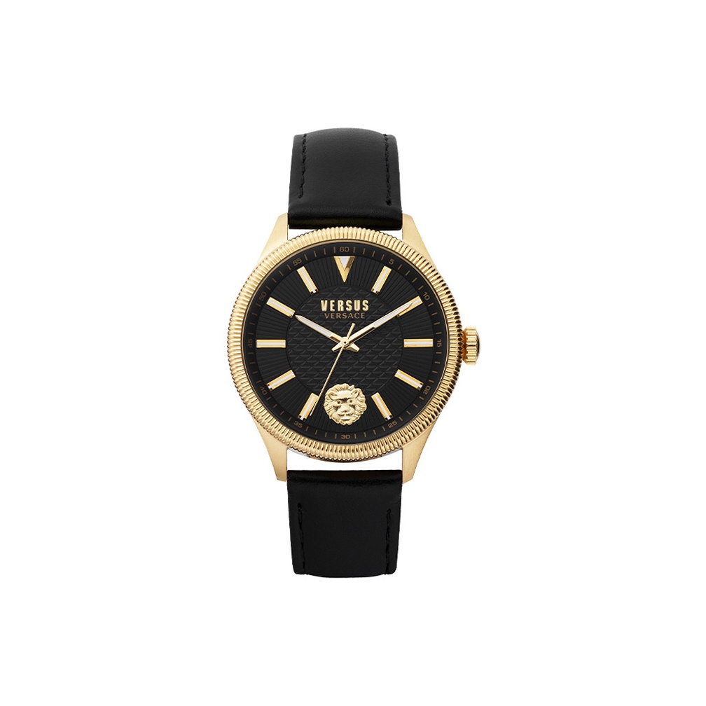 

VERSUS Часы VERSACE Wrist Watch Quartz Movement Leather Strap Black Dial Men's Watch, Black Dial