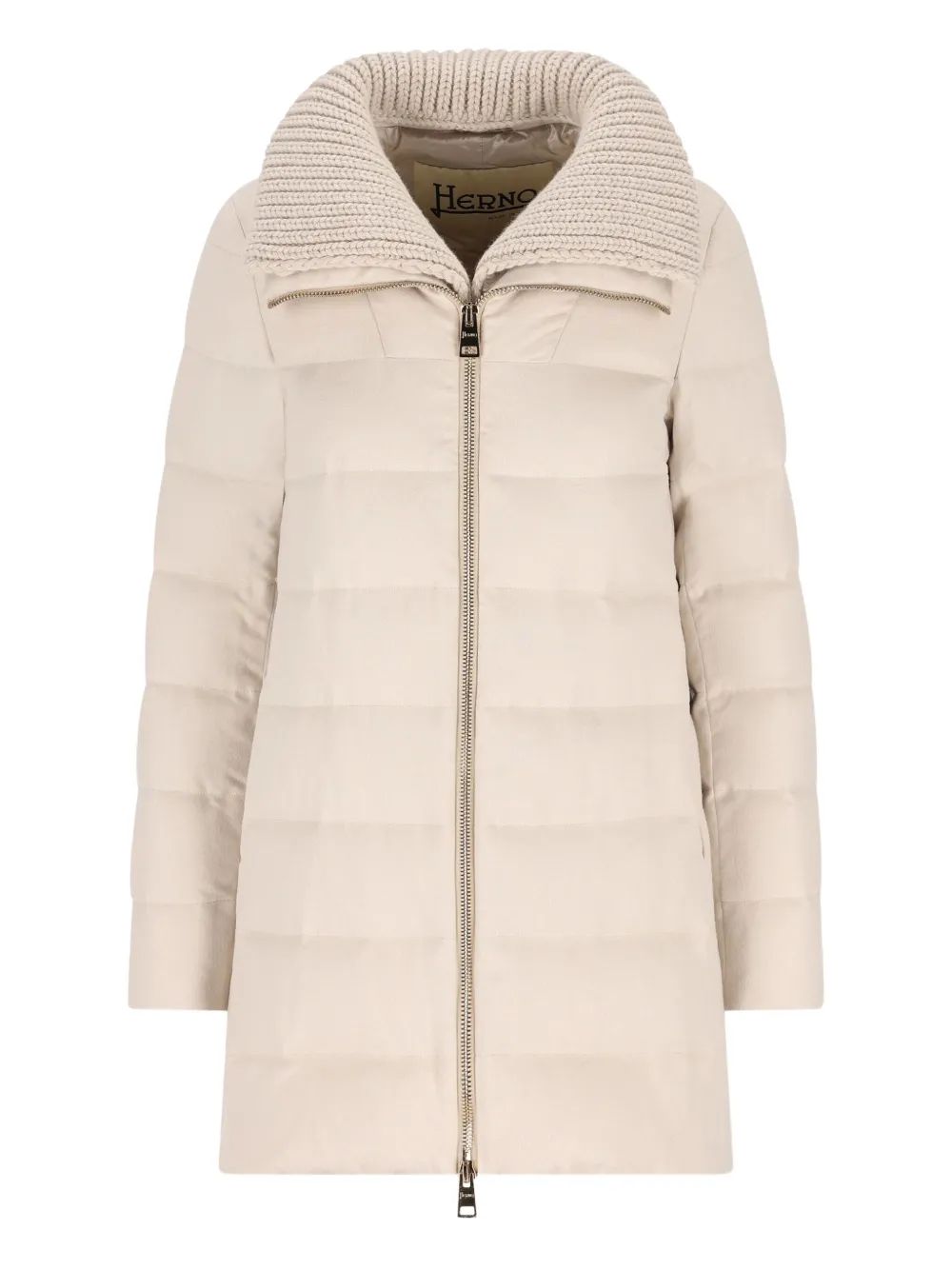

Пальто с вязаным воротником Herno, нейтральный