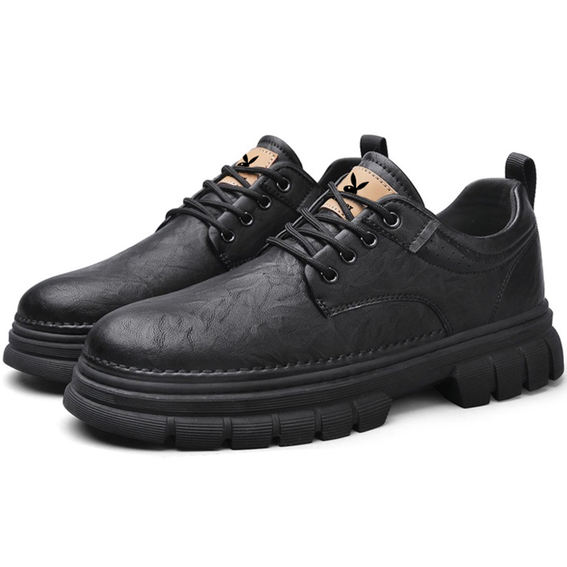 

Playboy Кожаные рабочие ботинки для мужчин черные, цвет Black