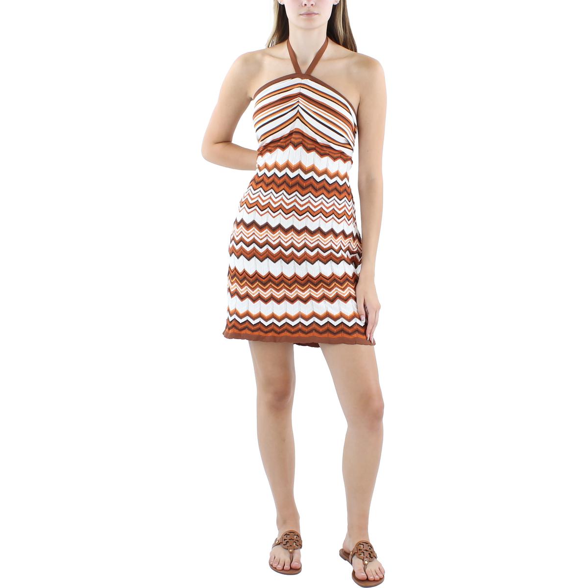 

Платье-свитер Juniors Womens Striped Above Knee Crave Fame, цвет brown combo