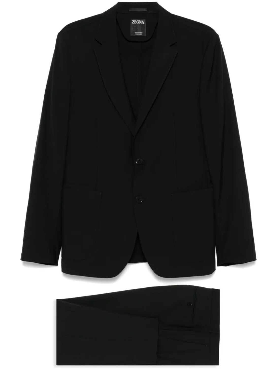 

Zegna шерстяной костюм, черный