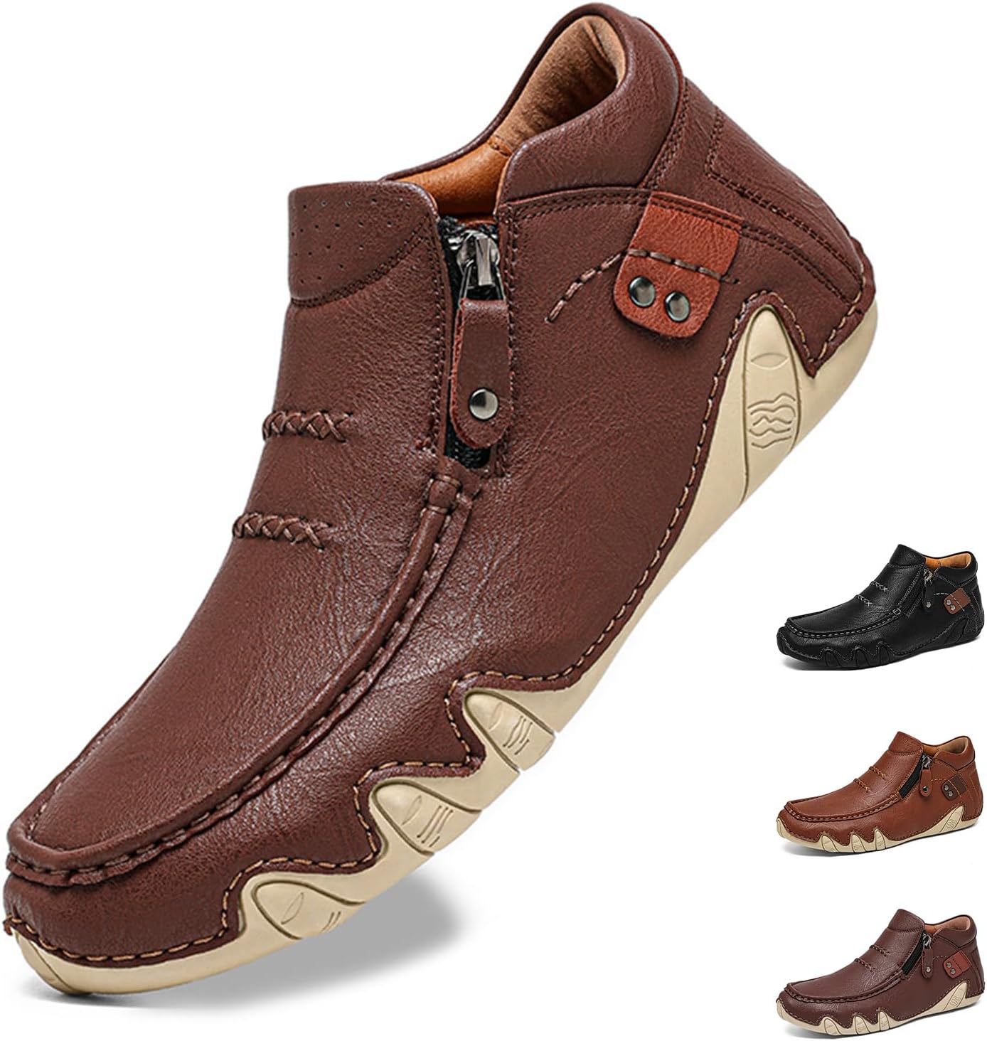 

Мужские высокие лоферы Повседневные слипоны Легкие ботинки Классические для прогулок, вождения, путешествий и активного отдыха Generic, коричневый