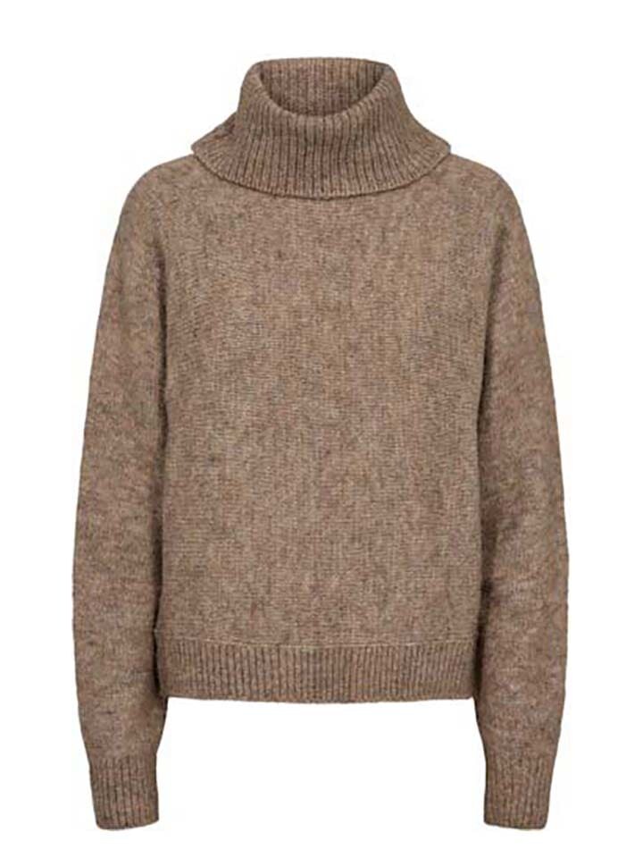 

Пуловер NÜMPH Rollkragenpullover, светло-коричневый