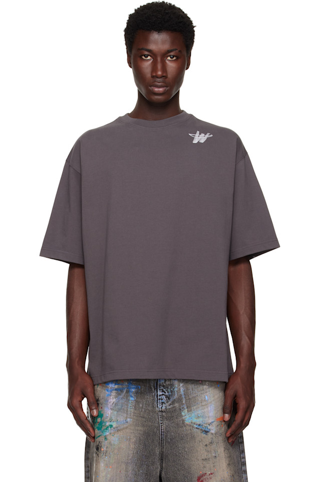 

Футболка с логотипом Wd' We11Done, цвет charcoal
