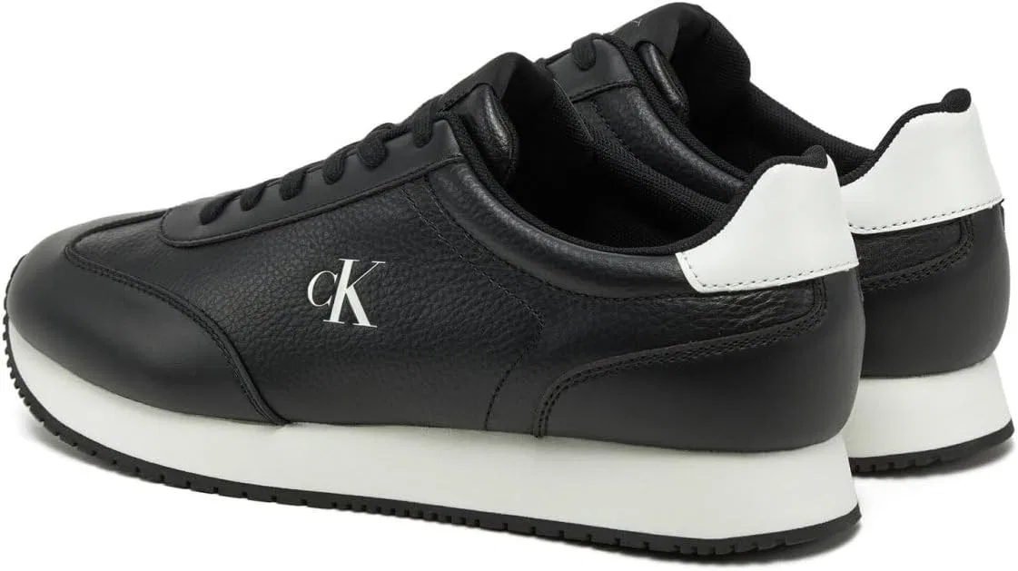 Мужские кроссовки Calvin Klein Runner на шнуровке TC Ym0ym01187 Low Top, Black Bright White — фото 2