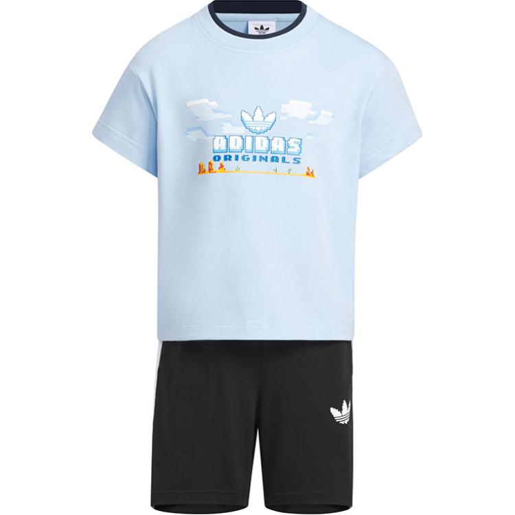 

Adidas Originals Повседневная спортивная одежда GAMING GRAPHIC розовый синий/черный для детей 3-7 лет