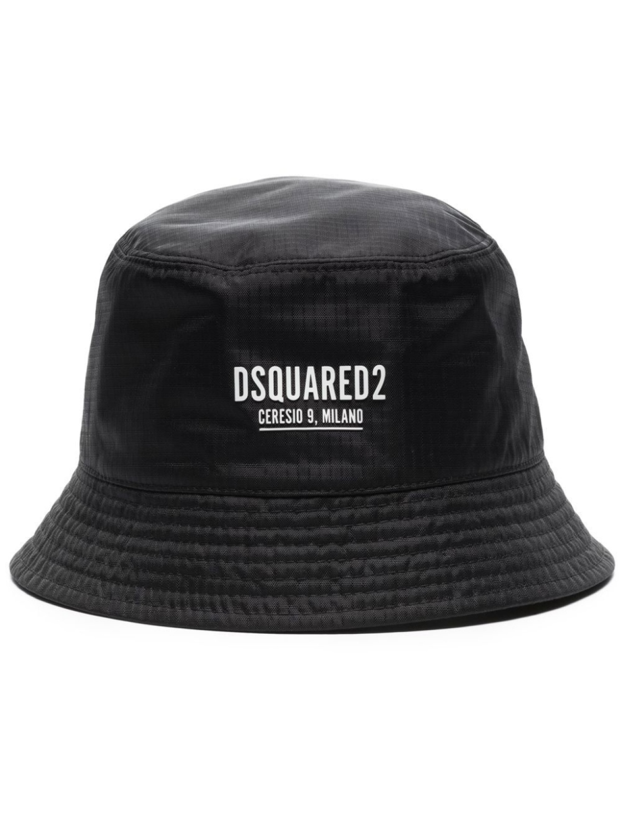 

DSQUARED2 панама с вышитым логотипом, черный