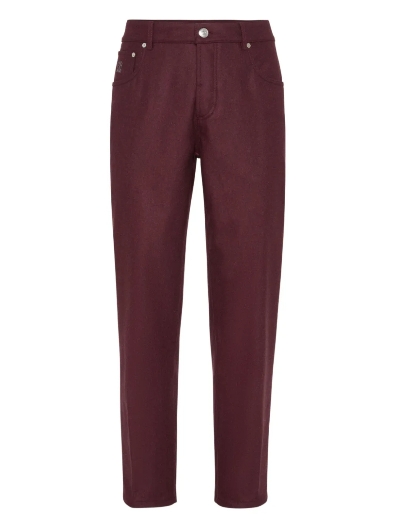 

Brunello Cucinelli брюки с вышитым логотипом, красный