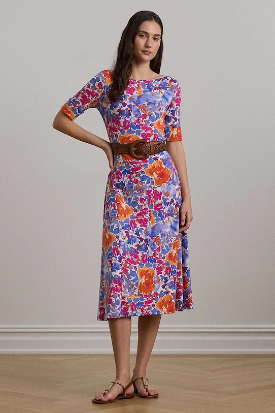 

Хлопковое платье Lauren Ralph Lauren, белый