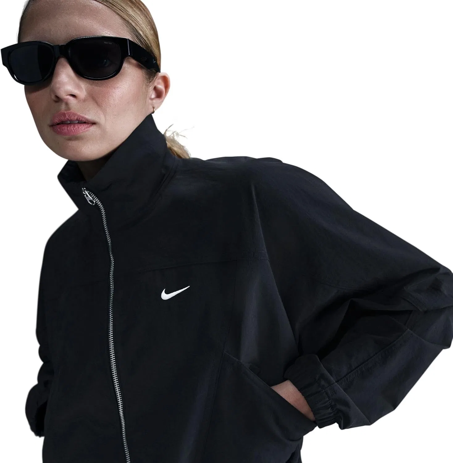 Куртка водонепроницаемая Nike, черно-белый — фото 4