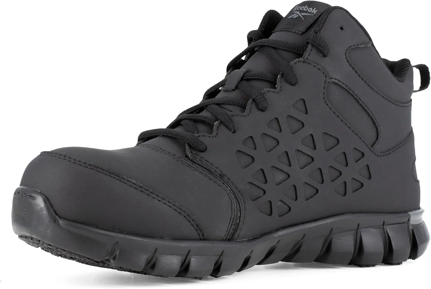 Мужские рабочие кроссовки Reebok Work Sublite Cushion Mid Electrical Composite Toe Work/Duty - серые — фото 4