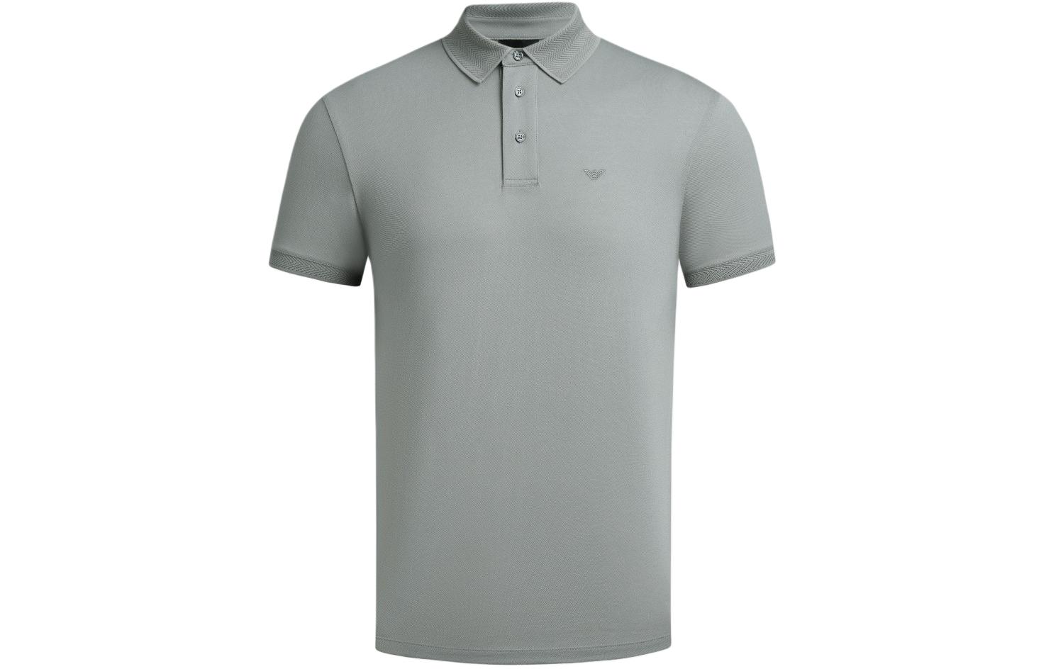 EMPORIO ARMANI Мужская поло SS24 серого цвета — фото 3