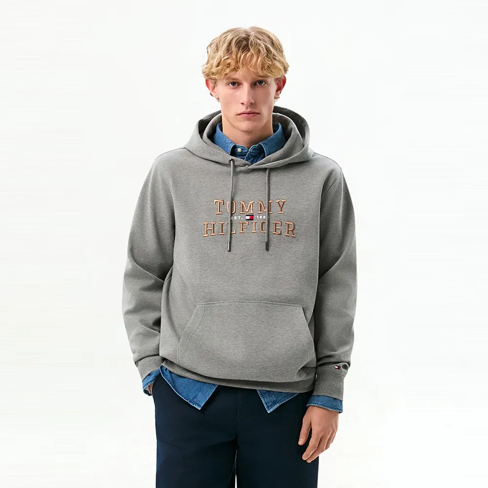 Мужское худи Icon Intechno серое от Tommy Hilfiger