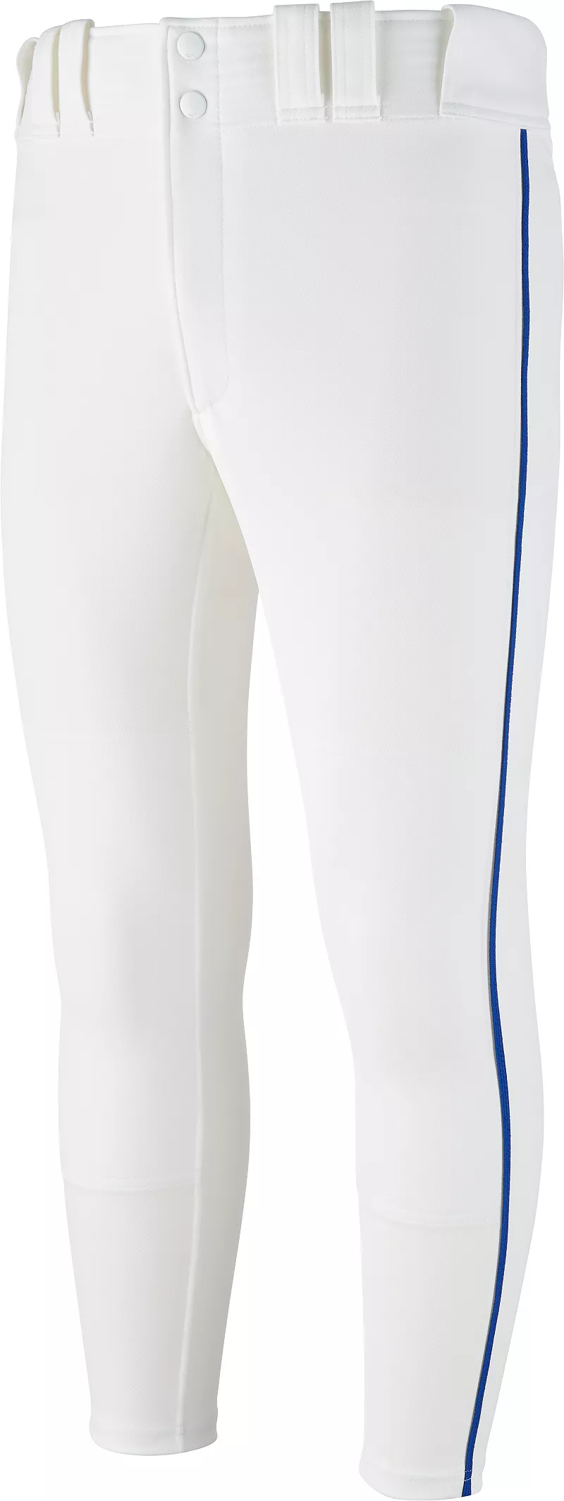 

Мужские бейсбольные брюки зауженного кроя Mizuno Premier с окантовкой, цвет White/Royal