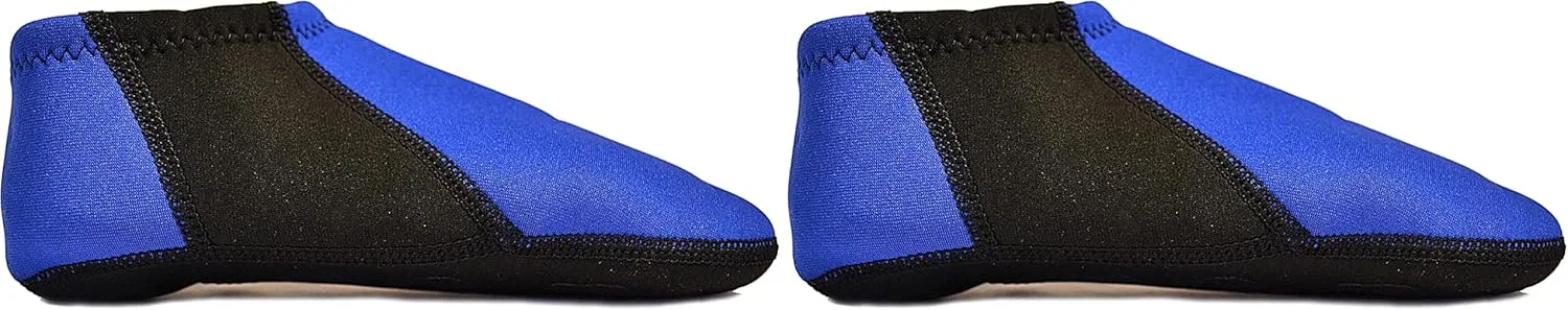 Тапочки складные, Nufoot, королевский синий с черными полосками