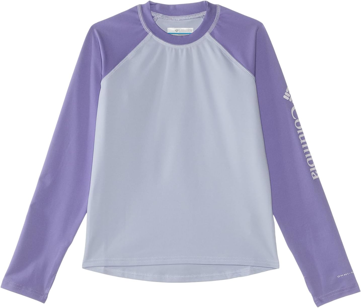 

Лонгслив Columbia Kids Sandy Shores Long Sleeve Sunguard, цвет Snowdrift/Paisley Purple