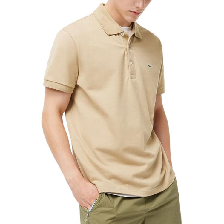 SS25 Футболка-поло мужская 02S/Milk Coffee LACOSTE, 02S/Milk Coffee — фото 3
