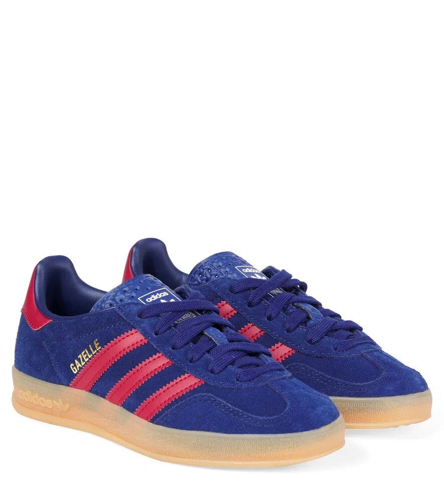 Замшевые кроссовки Gazelle Indoor Adidas Originals Kids, синий