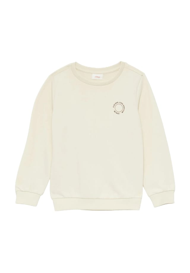 

Детская толстовка с ребристыми манжетами S.Oliver, белый