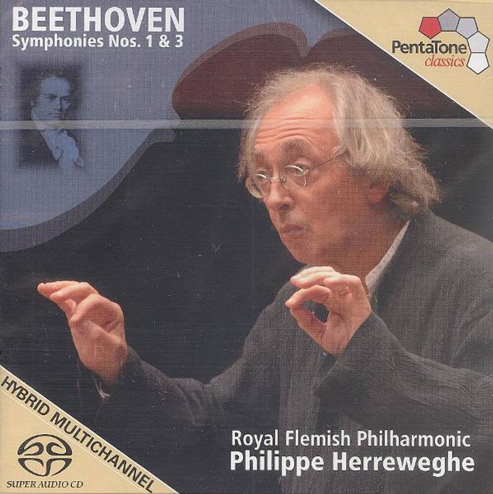 

Диск CD Beethoven: Symphonies Nos. 1 & 3 [SACD Hybrid, Import] - Ludwig van Beethoven, Philippe Herreweghe, Royal Flemish Philharmonic