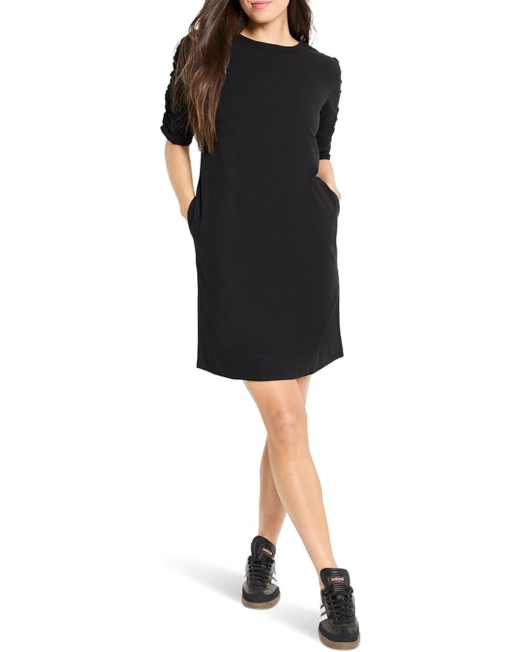 

Платье NIC+ZOE Ruched Elbow Sleeve Dress, цвет Black Onyx