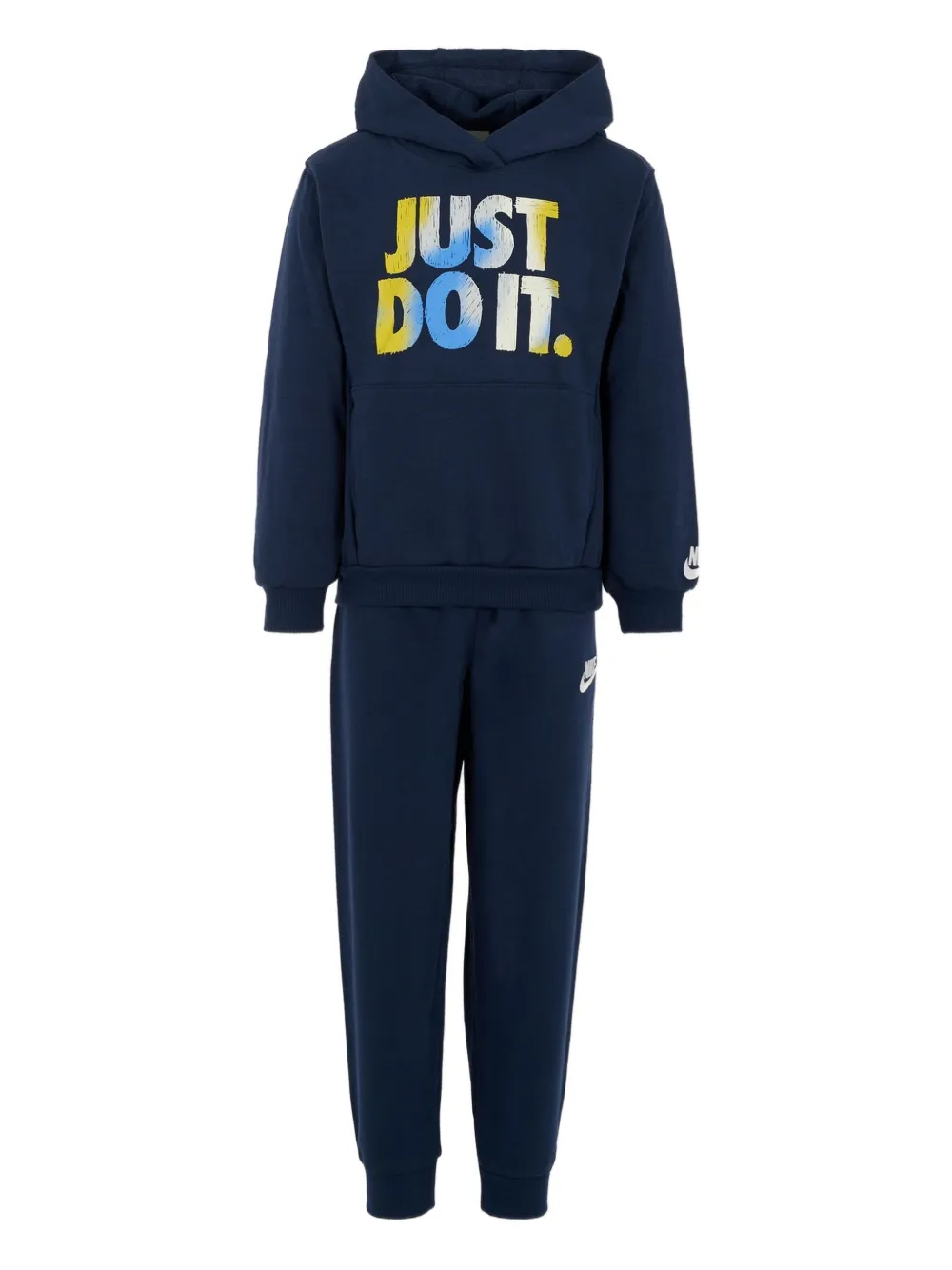 

Комплект спортивного костюма с принтом-слоганом Nike Kids, синий