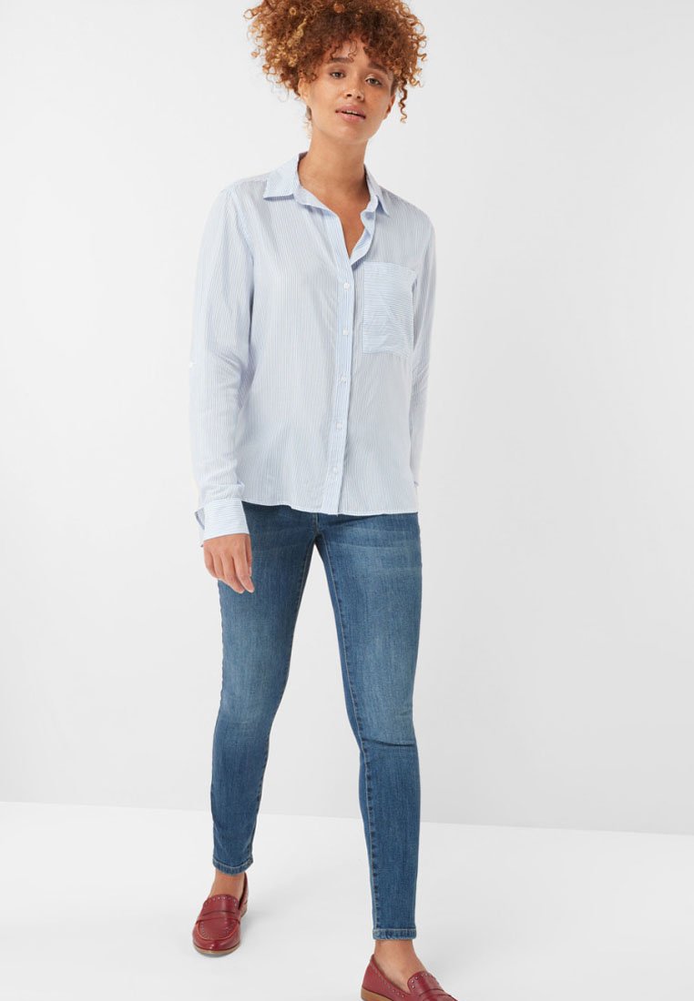 Блуза Next Button-down blouse, Mottled Blue — фото 4