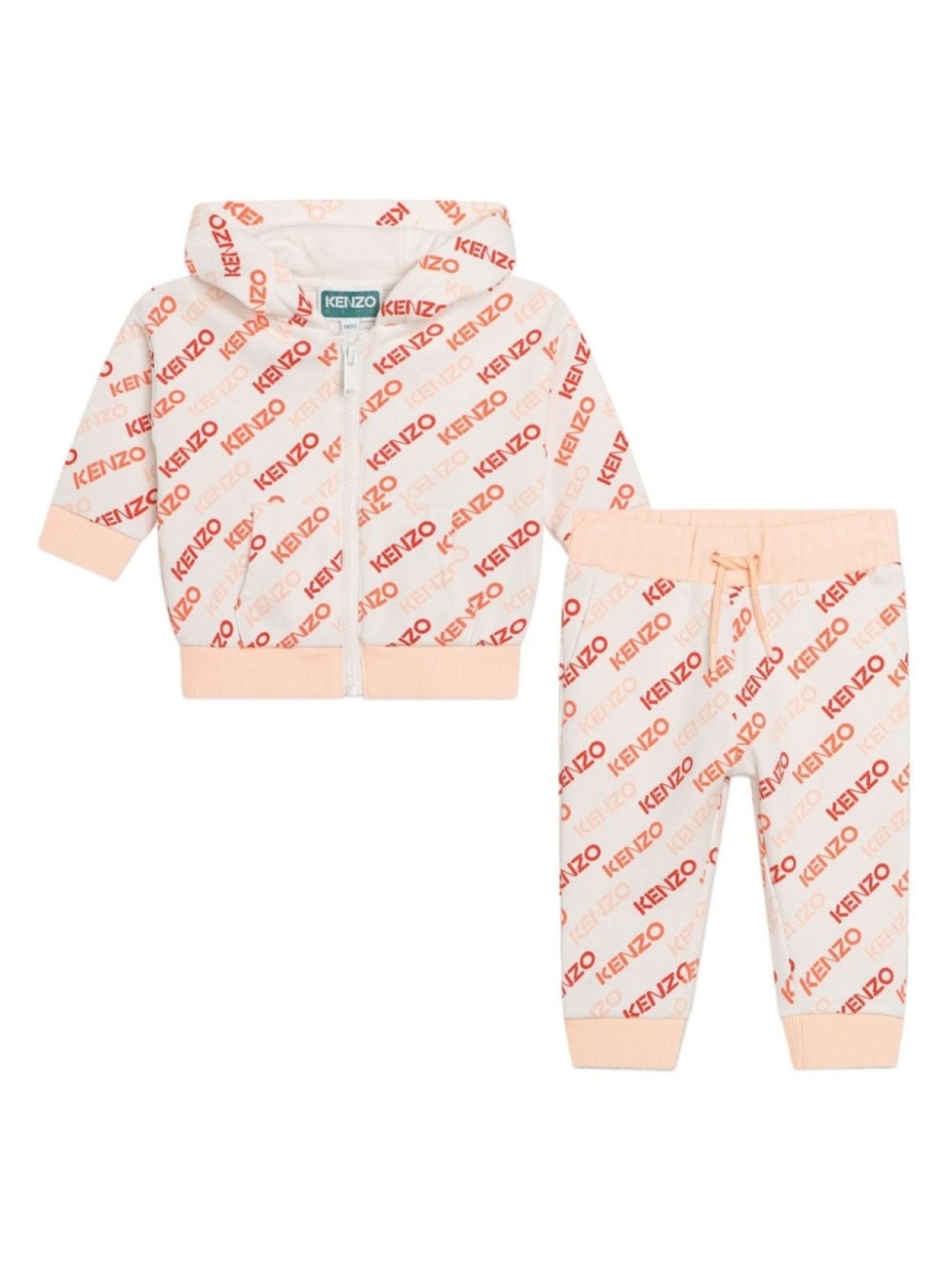 

Kenzo Kids спортивный костюм с логотипом, нейтральный цвет