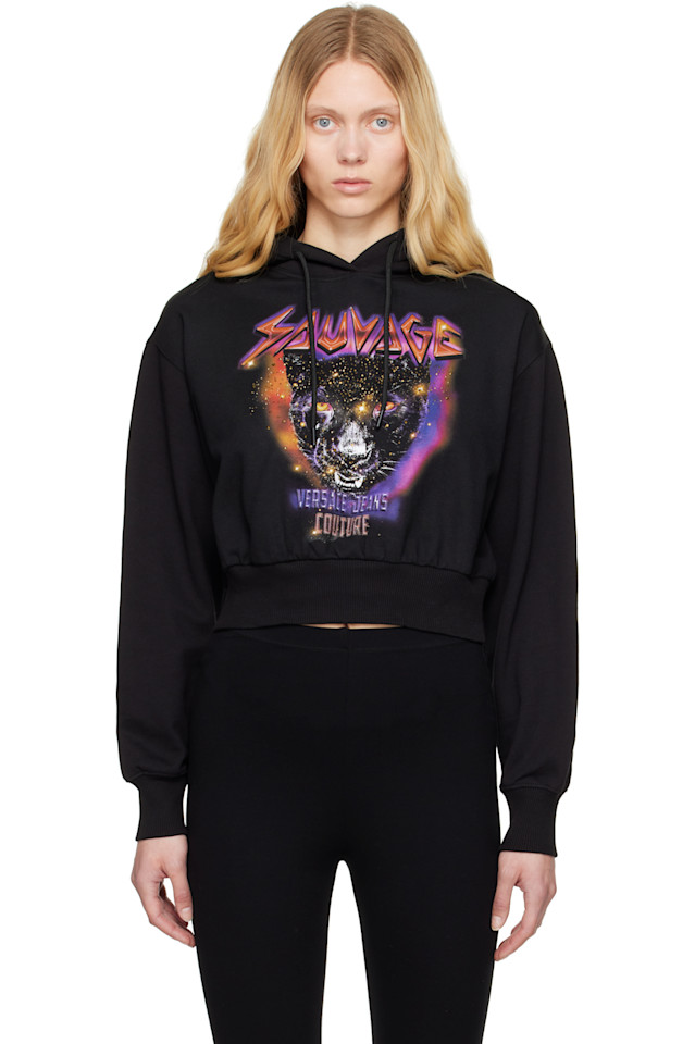 

Худи с принтом Versace Jeans Couture, черный