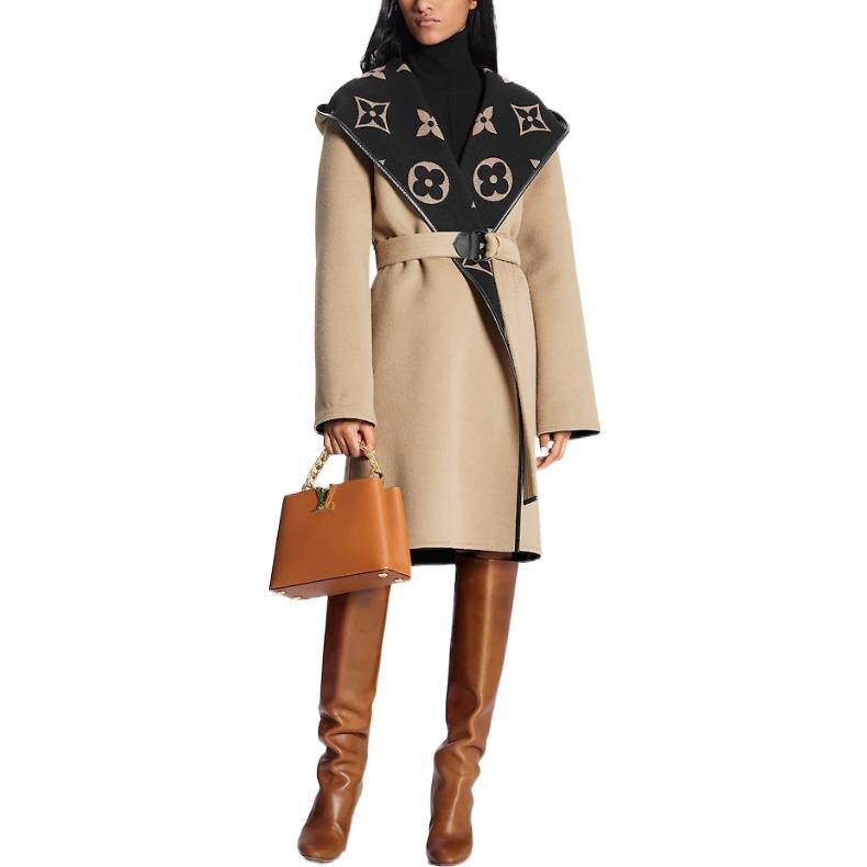 

Пальто женское Louis Vuitton, коричневый / черный