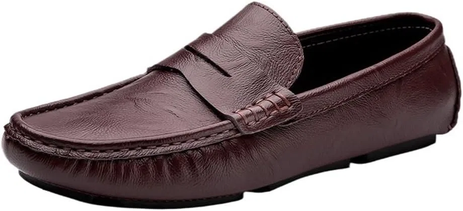 Туфли лоферы мужские, нескользящие, Comfortable, Brown UOPYNE