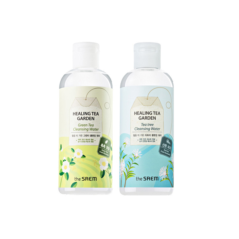 The Saem Очищающая вода с чайным деревом, белым и зеленым чаем для снятия макияжа, нежное очищение 300мл+300мл+300мл