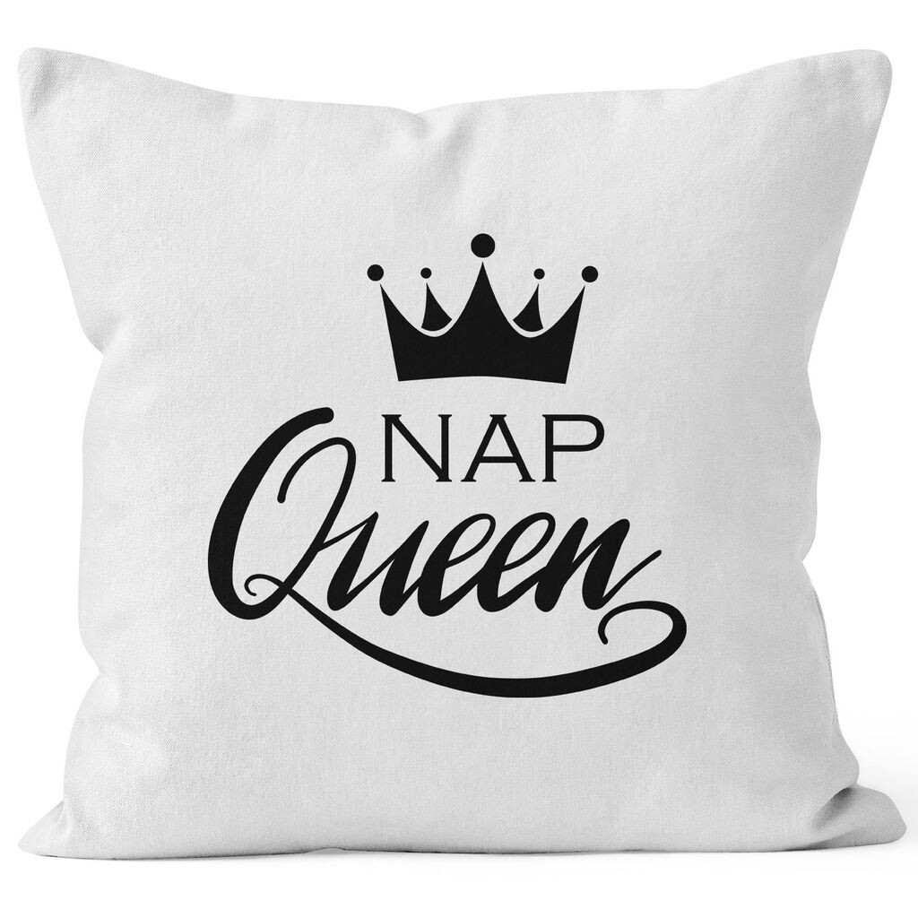 

Чехол на подушку NAP Queen Crown, декоративная подушка, хлопок MoonWorks белый 40см x 40см
