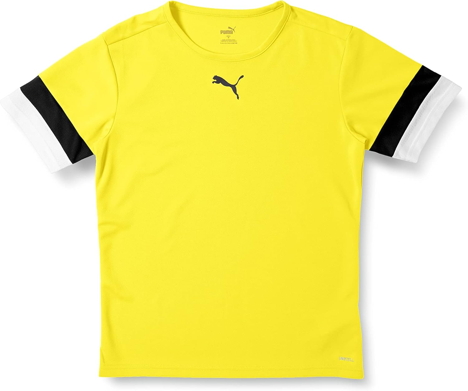 

Футболка мужская PUMA 705141 для футбольных матчей, впитывающая влагу, быстросохнущая, с коротким рукавом, белый/черный/желтый