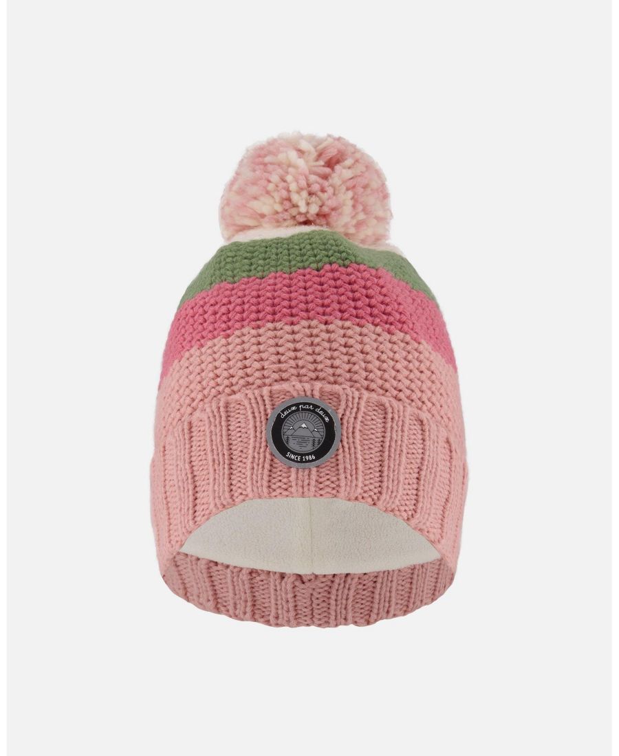 

Вязаная шапочка с помпоном для девочки, розово-зеленая - для малышей/детей Deux par Deux, Pink and green