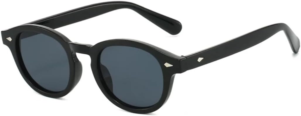 

Мужские солнцезащитные очки в стиле ретро с овальными заклепками, защита от УФ-излучения UV400, модные панк-очки, женские солнцезащитные очки с прозрачным градиентом SZVVBKK, Black Grey