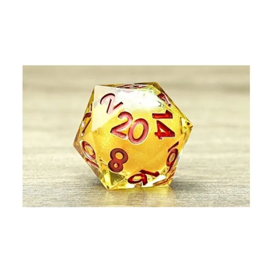 

Эликсир d20 - Желтый с красным, Elixir Liquid Core Dice