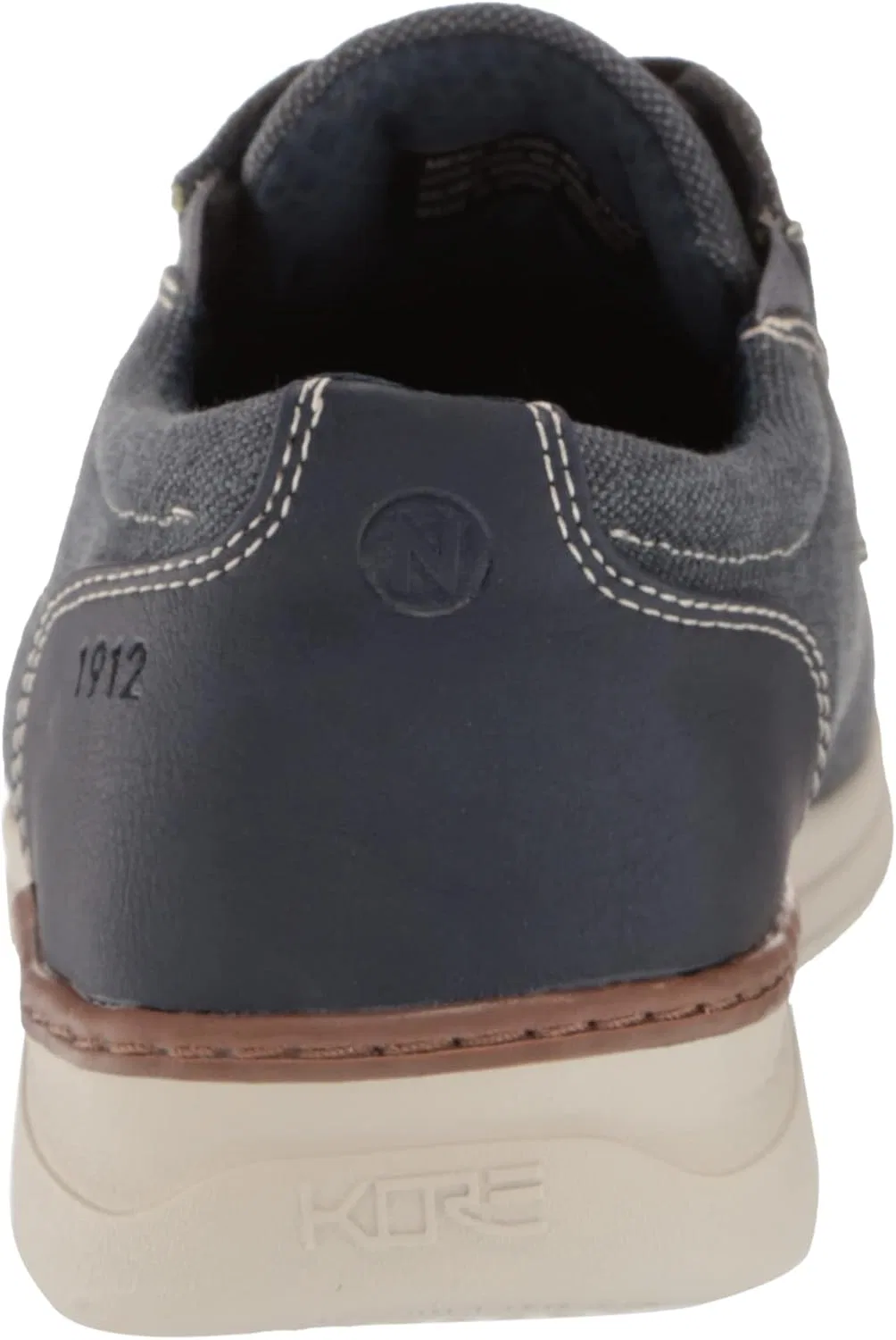 Мужские спортивные кроссовки Nunn Bush Kore Tour Canvas с гладким носком и шнуровкой, модель Oxford, Blue — фото 3