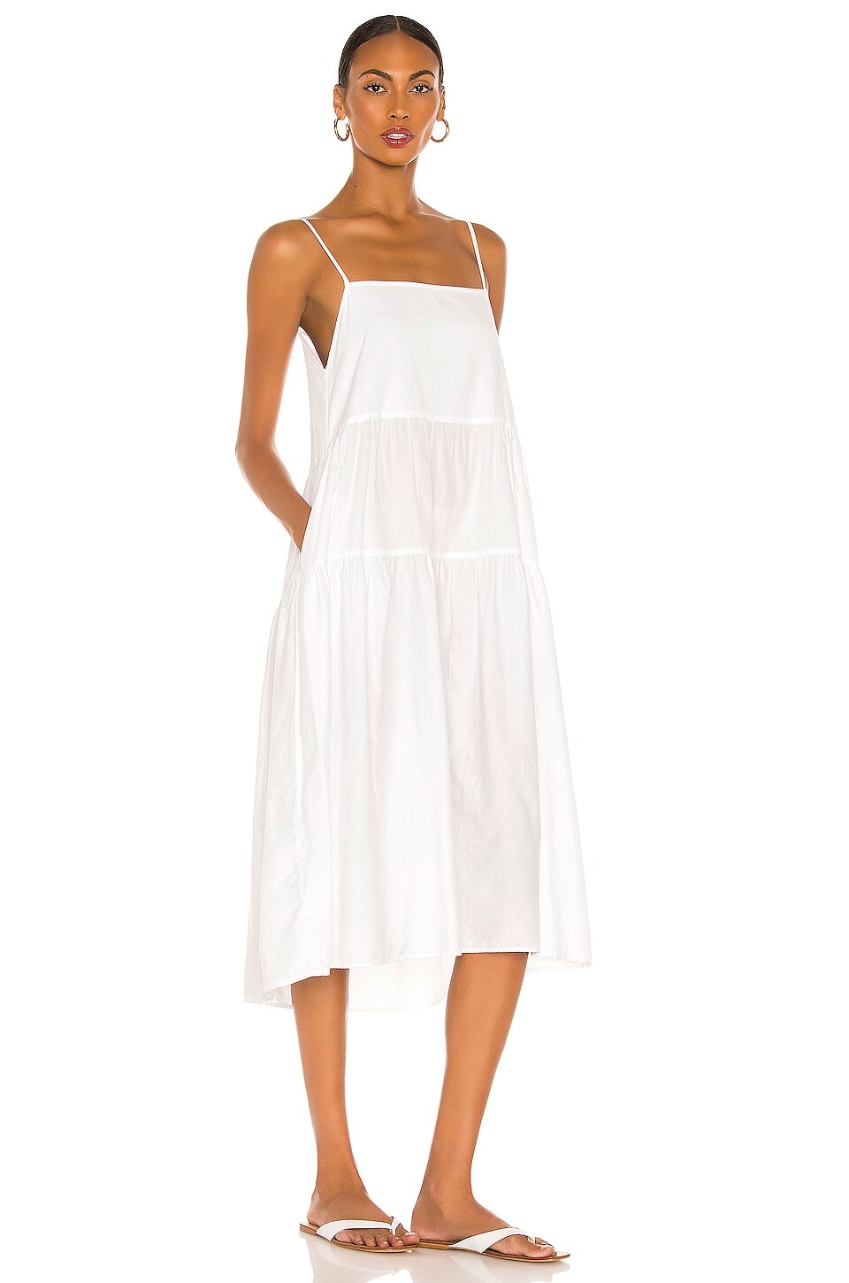 

Платье Enza Costa Cotton Tiered, белый