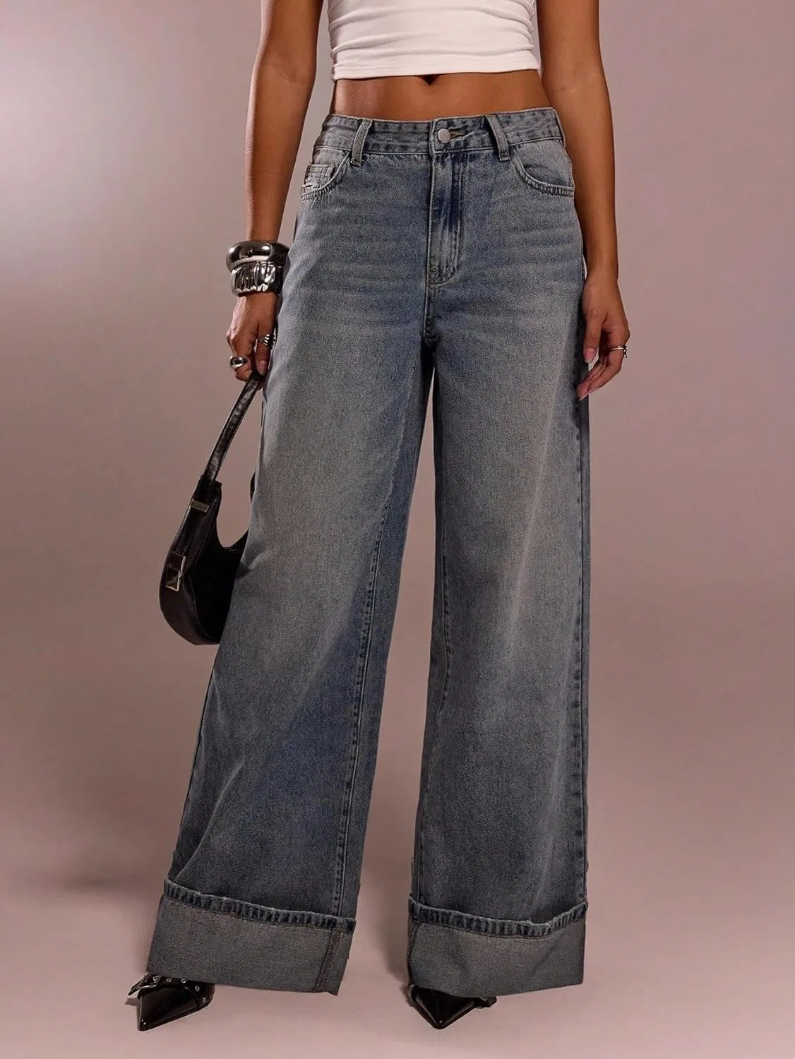 Джинсы свободные Baggy, Medium Wash — фото 4