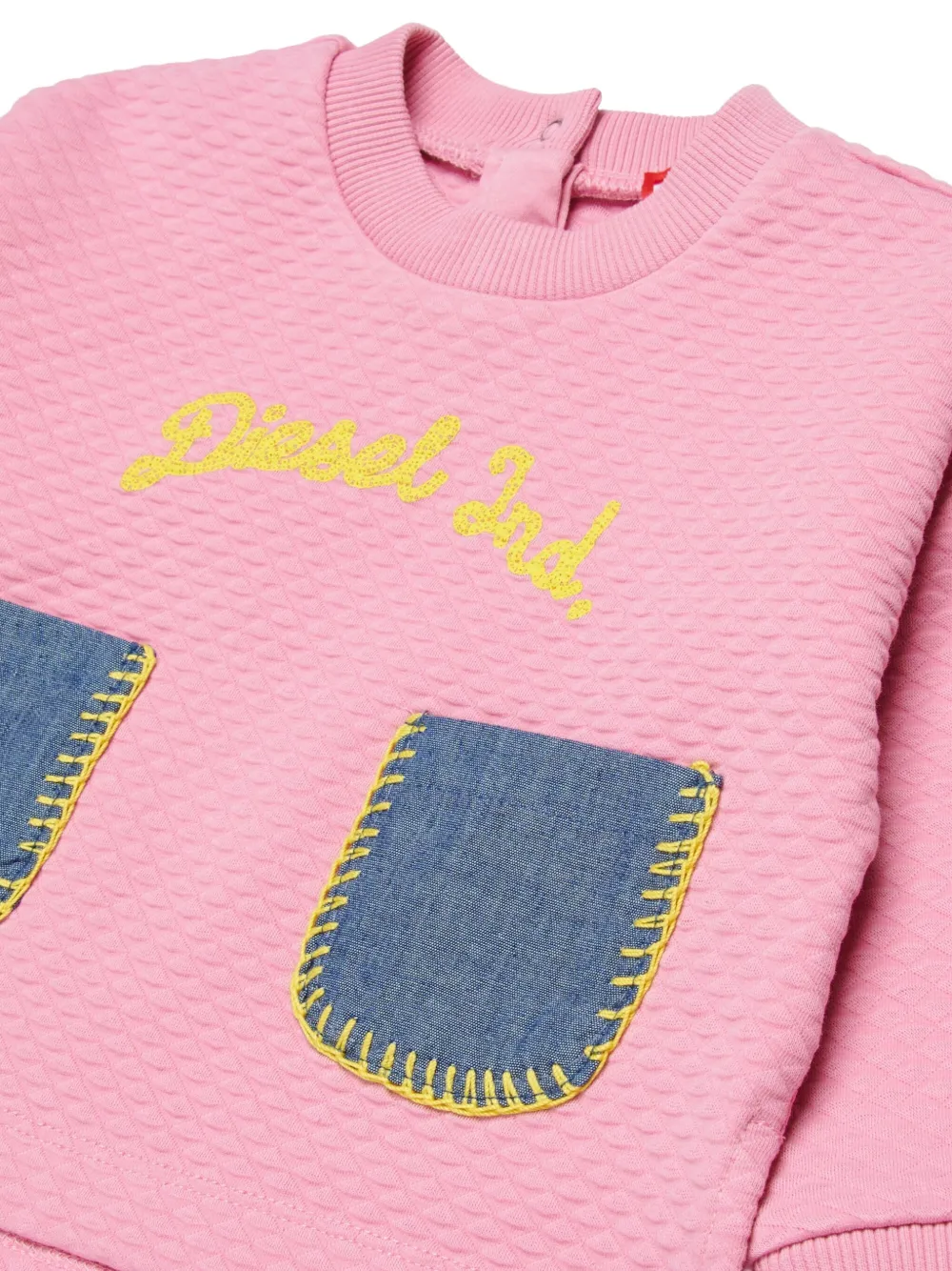 Толстовка Smyb с карманом Diesel Kids, розовый — фото 3