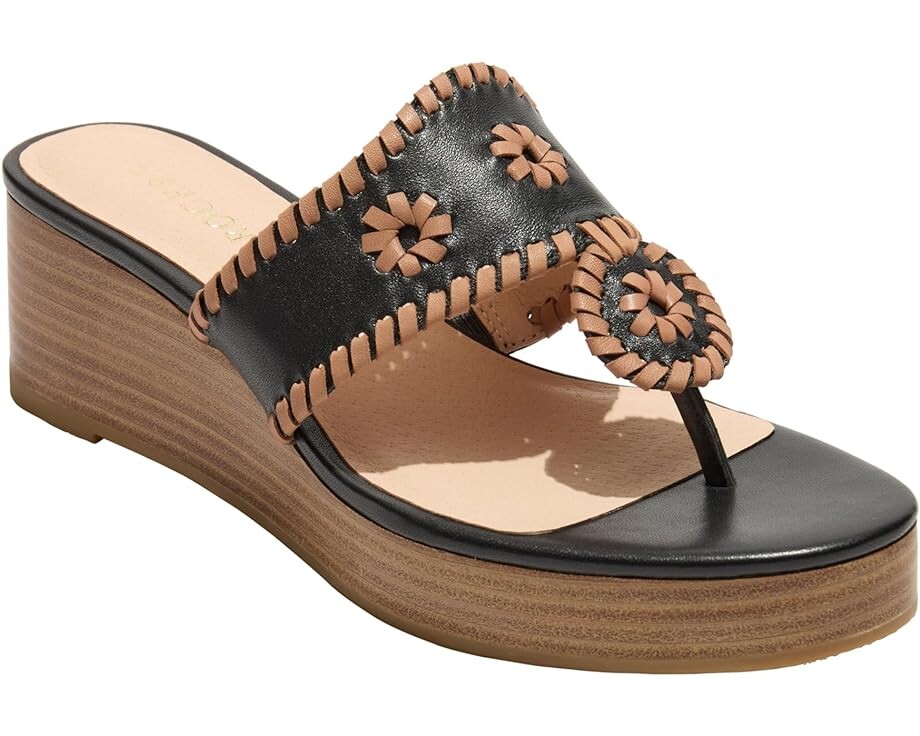 

Туфли Jack Rogers Jacks Mid Wedge - Stacked - Nappa, черный