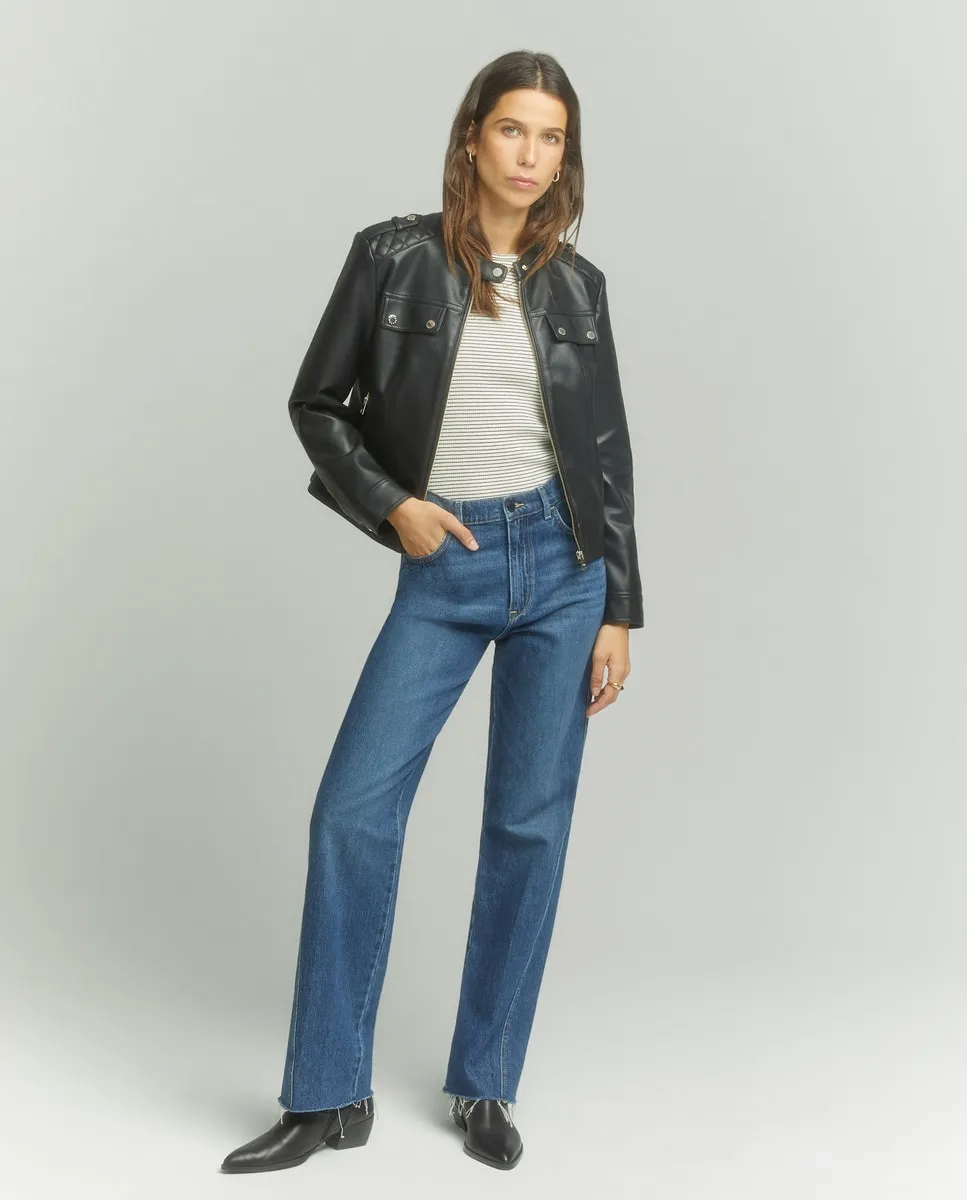 

Женская байкерская куртка на молнии Tintoretto, черный