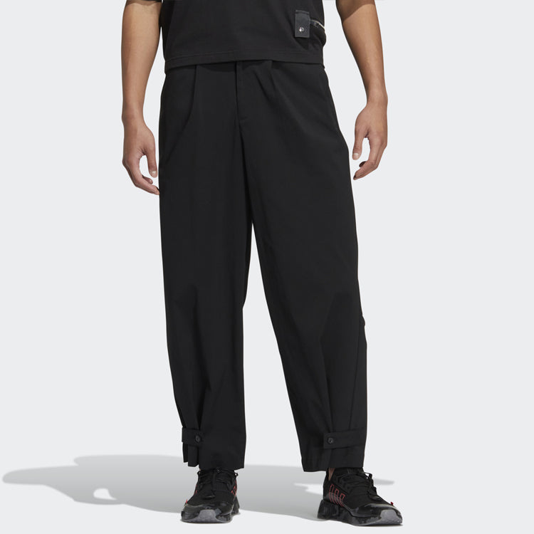 Повседневные брюки Men's adidas originals Speed Track P Solid Color Zipper Buckle Casual Pants/Trousers Black HU1235 — фото 2