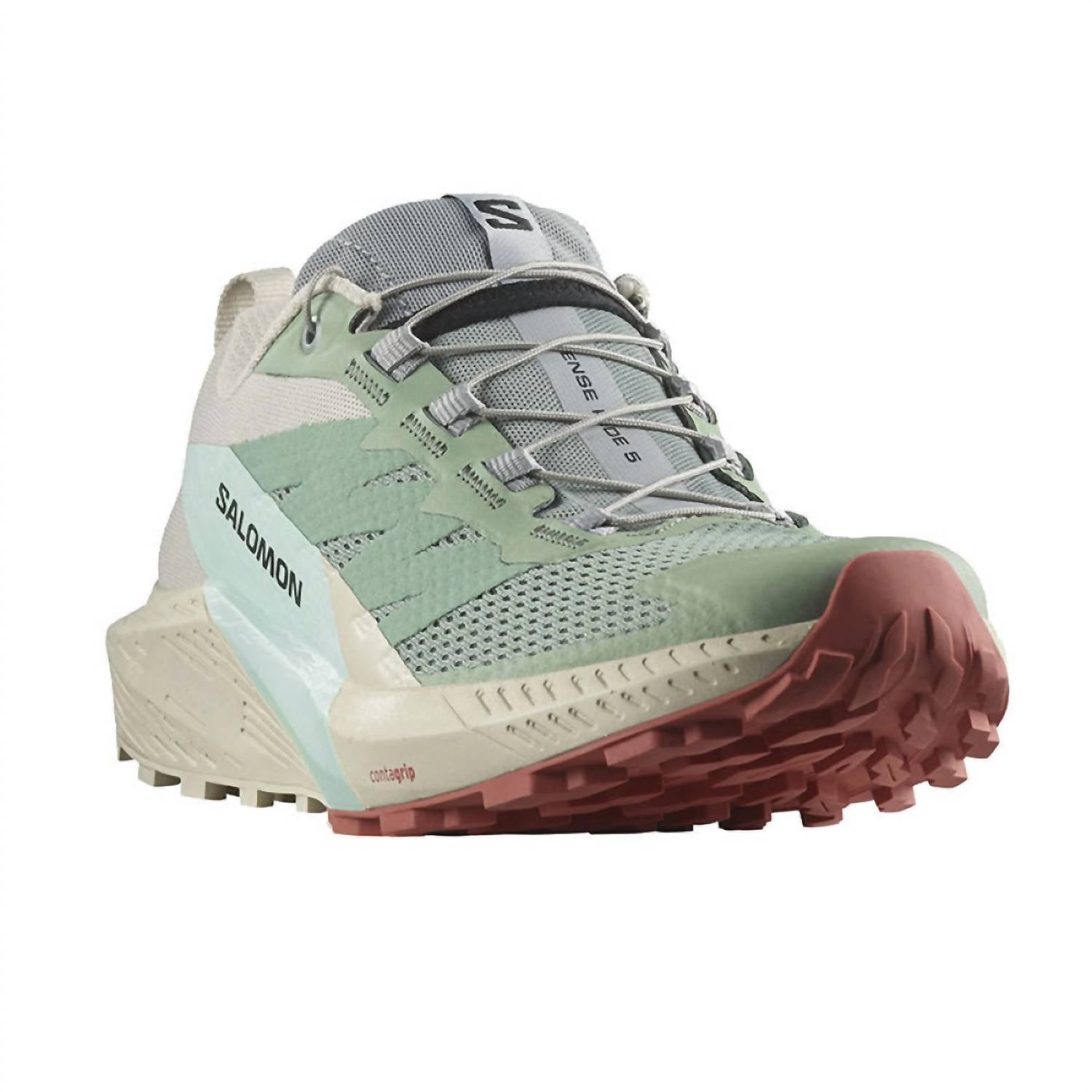 Женские кроссовки для бега Ride 5 от Sense в цвете Lily Pad/Rainy Day/Bleached Aqua SALOMON, Lily Pad/Rainy Day/Bleached Aqua — фото 2