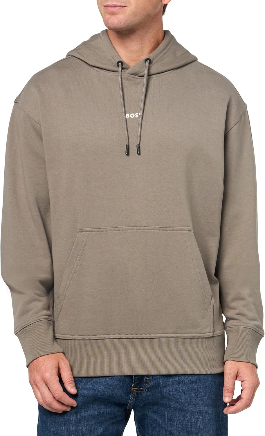 

Толстовка с капюшоном BOSS мужская Center Logo French Terry, Cedar